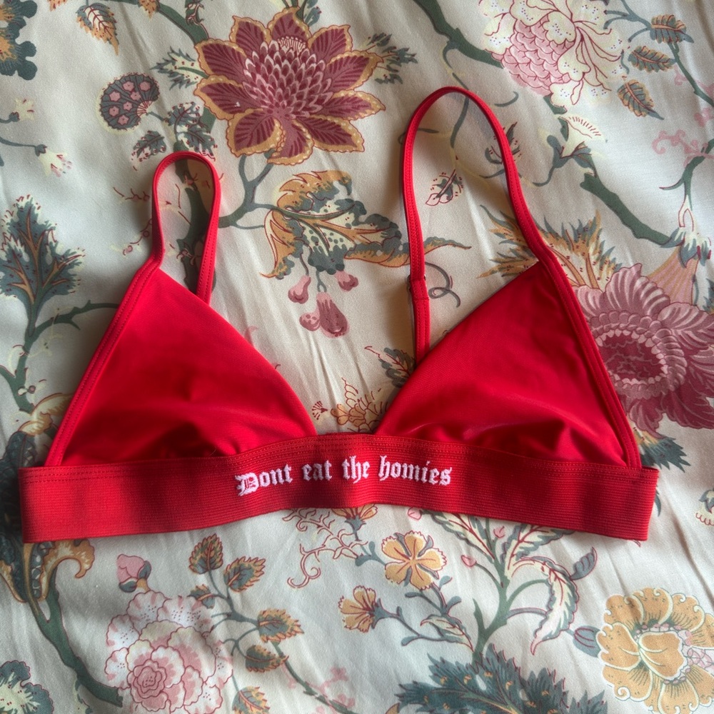 Red Triangle Bralette - Picture 2 of 4